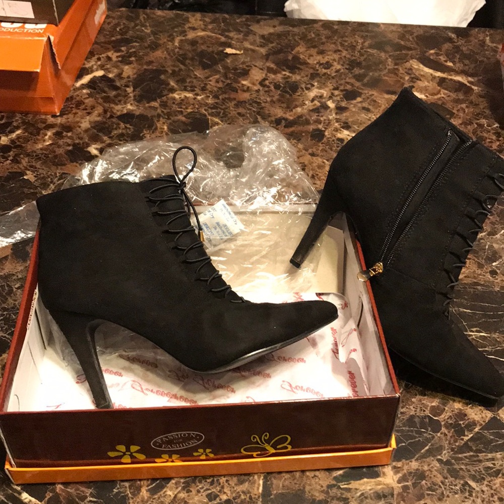 Suede booties